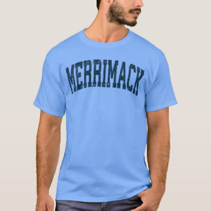 Merrimack New Hampshire NH Vintage Atletiek Sporta T-shirt