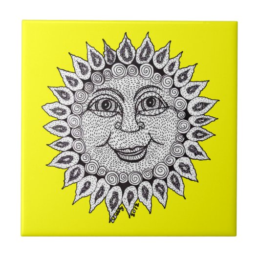 Merriment Sunshine Tile Tegeltje (Voorkant)