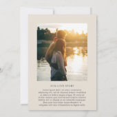 Merrin Beige Elegante bruiloft Kaart (Achterkant)