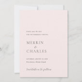 Merrin Blush Elegant Wedding Save The Date (Voorkant)