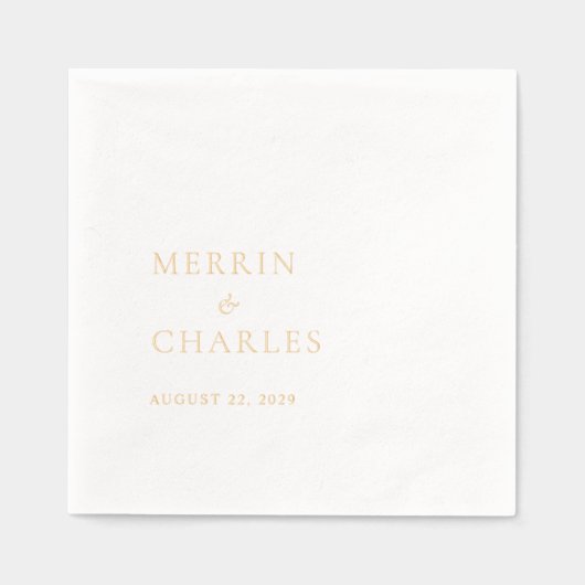 Merrin Elegant Wedding Folie Servetten (Voorkant)