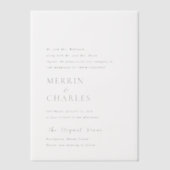 Merrin Elegant Wedding Vellum Uitnodigingen (Voorkant)