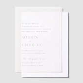 Merrin Elegant Wedding Vellum Uitnodigingen (Offset)