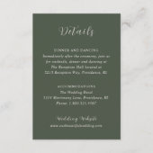 Merrin Moss Elegant Wedding Informatiekaartje (Voorkant)
