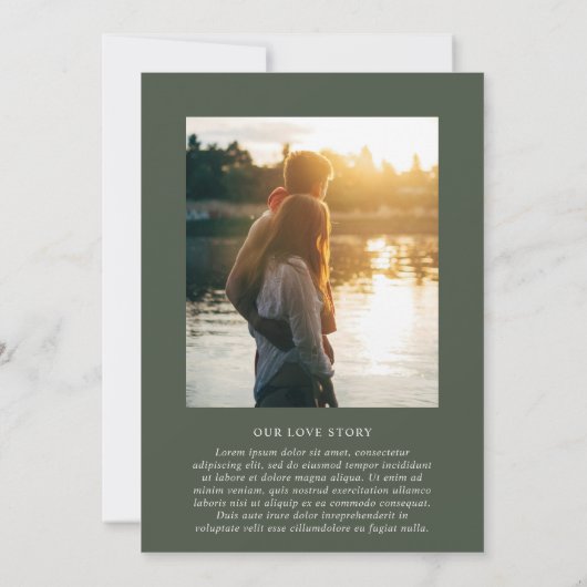 Merrin Moss Elegant Wedding Kaart (Achterkant)