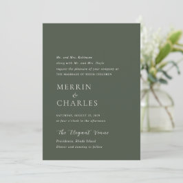 Merrin Moss Elegant Wedding Kaart