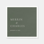 Merrin Moss Elegant Wedding Servet (Voorkant)