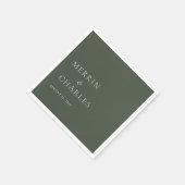 Merrin Moss Elegant Wedding Servet (Hoek)