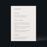 Merrin neutraal elegante bruiloft menu<br><div class="desc">Modern huwelijksmenu met een eenvoudig maar elegant ontwerp.</div>