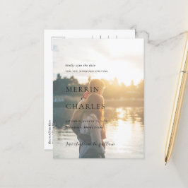 Merrin Photo Elegant Wedding Sla de datum op Aankondigingskaart