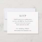 Merrin Zwart-wit Elegante bruiloft RSVP Kaartje (Voorkant)