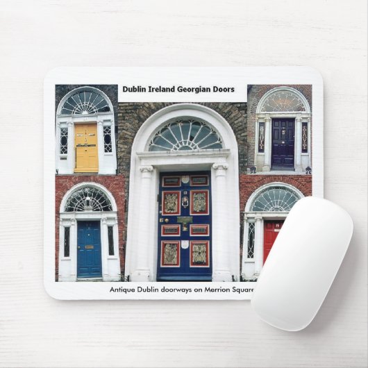 Merrion Square Dublin Doorways Muismat (Met muis)