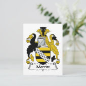 Merritt Family Crest Briefkaart (Staand voorkant)