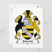 Merritt Family Crest Briefkaart (Voorkant / Achterkant)
