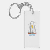 Merritt Island Kustzeiler Zeiler Sleutelhanger (Voorkant Links)