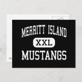 Merritt Island - Mustangs - High - Merritt Island Briefkaart (Voorkant / Achterkant)