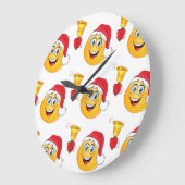 MERRRRRY CHRISTMAS MET SANTA EMOJI CLOCK GROTE KLOK (Hoek)