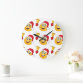 MERRRRRY CHRISTMAS MET SANTA EMOJI CLOCK GROTE KLOK (Huis)