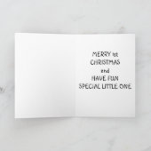 MERRY 1st CHRISTMAS AAN BABY Feestdagen Kaart (Binnen)