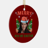 Merry 4th of Easter Funny Kamala Harris Kerst Keramisch Ornament (Rechts)