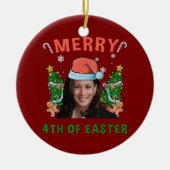Merry 4th of Easter Funny Kamala Harris Kerst Keramisch Ornament (Voorkant)