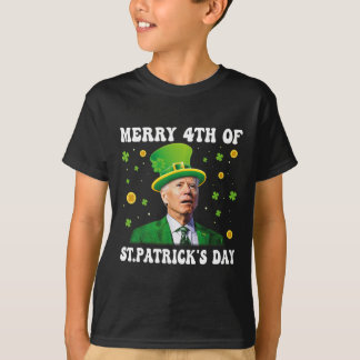 Merry 4th Of St Patricks Day Groovy Joe Biden Conf T-shirt