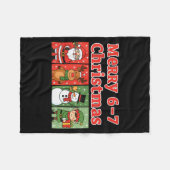 Merry 6 7 Six Seven Meme Christmas Women Men Kids  Fleece Deken (Voorkant (Horizontaal))