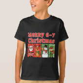 Merry 6 7 Six Seven Meme Christmas Women Men Kids  T-shirt (Voorkant)