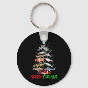 Merry A Fishmas Funny Christmas Tree Lights Fish F Sleutelhanger