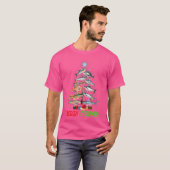 Merry A Fishmas Funny Christmas Tree Lights Fish F T-shirt (Voorkant volledig)