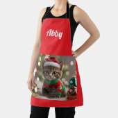 Merry Abessijnse Kat Kerst Persoonlijk Schort (Insitu)