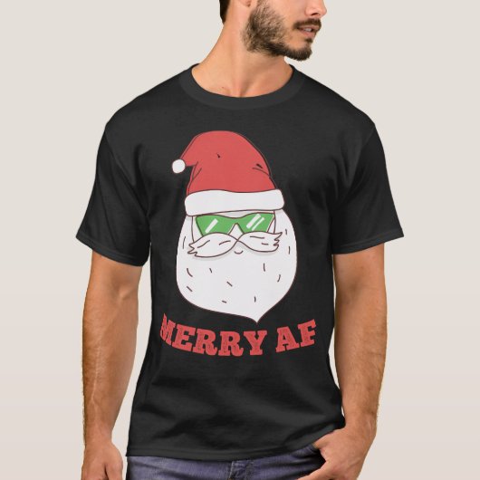 Merry Af Cool Santa T-shirt (Voorkant)