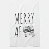 Merry AF Funny Kerstkerstkerstkerst Theedoek (Verticaal)