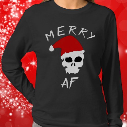 Merry AF Funny kerstkerstkerstkerstman Dark Humor T-shirt