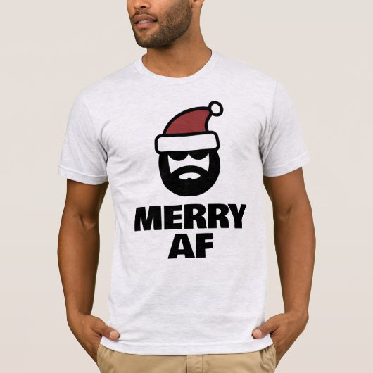 Merry AF grappig Kerstmis t shirt voor jongens (Voorkant)