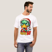 Merry AF - Sarcastische Grumpy Duck Kerstmis T-shirt (Voorkant volledig)
