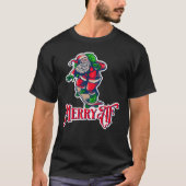 Merry AF Skateboarding Santa Classic T-Shirt (Voorkant)