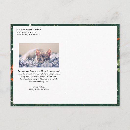 Merry All Hand Lettered kerstfoto Uitnodiging Briefkaart (Achterkant)