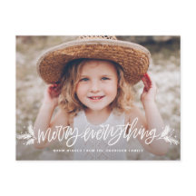 Merry All Hand Lettered kerstfoto