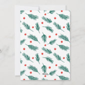 Merry All Pine Branches Green Photo Collage Feestdagenkaart (Achterkant)