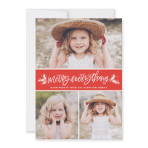 Merry All Pine Branches Red Photo Collage