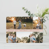 Merry All the Way 4-foto kerst Kaart (Staand voorkant)