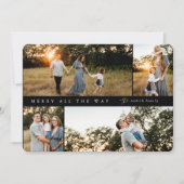 Merry All the Way 4-foto kerst Kaart (Voorkant)