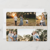Merry All the Way 4-foto kerst Kaart (Voorkant)