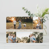 Merry All the Way 4-foto kerst Kaart (Staand voorkant)