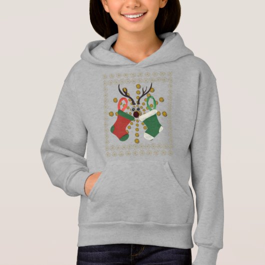 Merry All The Way Christmas Stalking Hoodie (Voorkant)