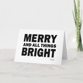 Merry & All Things Bright | Holiday Christmas Card Bedankkaart