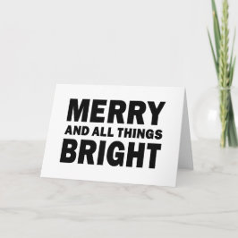 Merry & All Things Bright | Kerstkaart Kaart