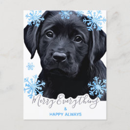 Merry Alles Black Labrador Kerstmis Feestdagenkaart