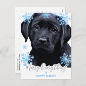 Merry Alles Black Labrador Kerstmis Feestdagenkaart (Voorkant / Achterkant)